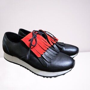 Apepazza Fringe Leather Sneakers US 10